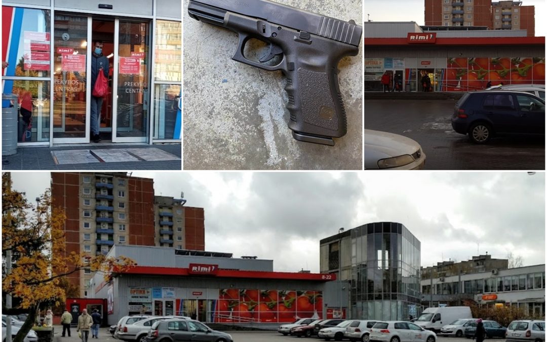 В Вильнюсе посетитель ранил из пистолета охранника за отказ пропускать в магазин без маски