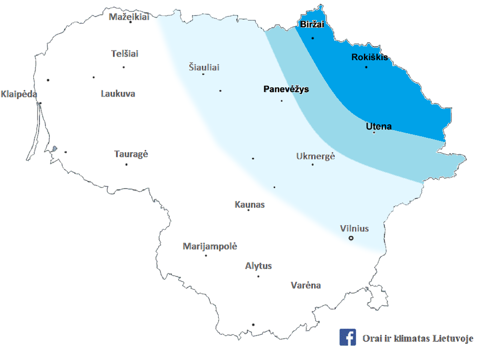 Первый снег уже вот-вот – на Литву движется воздушная снежная масса