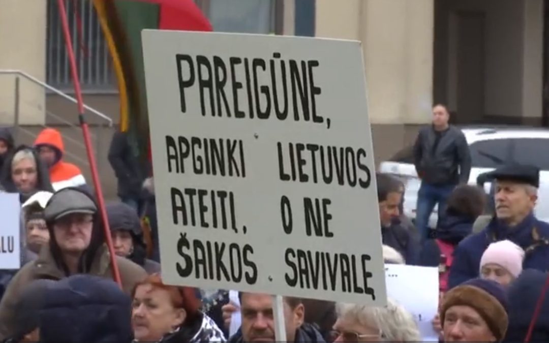 Митинг у Сейма: народ против налоговой реформы и против «сеймунасов»